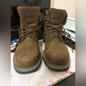 Wolverine Floorhand WP ST Boots Mens Size 9.5 Brown Steel Toe Waterproof W10633